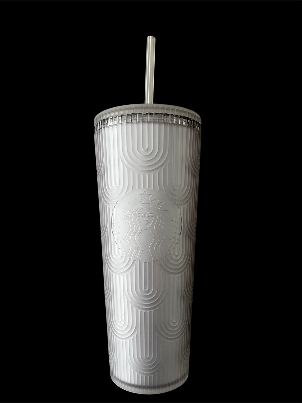 Starbucks 2022 Gray White Scales Cold Cup 24 oz Tumbler with Lid and Straw